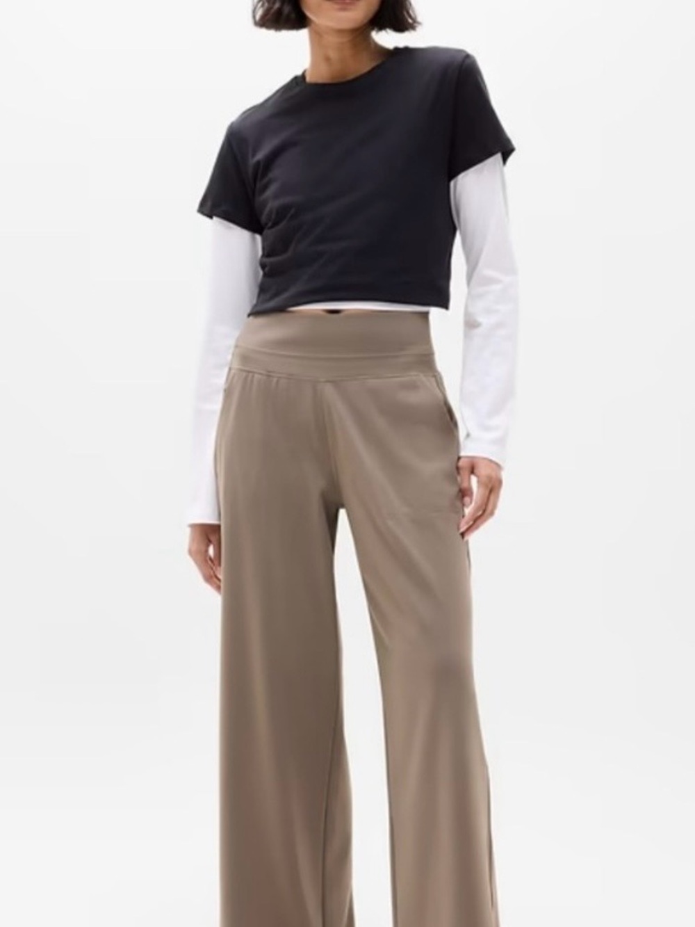 Athleta Wide-Leg High-Waist Pants Venice size small